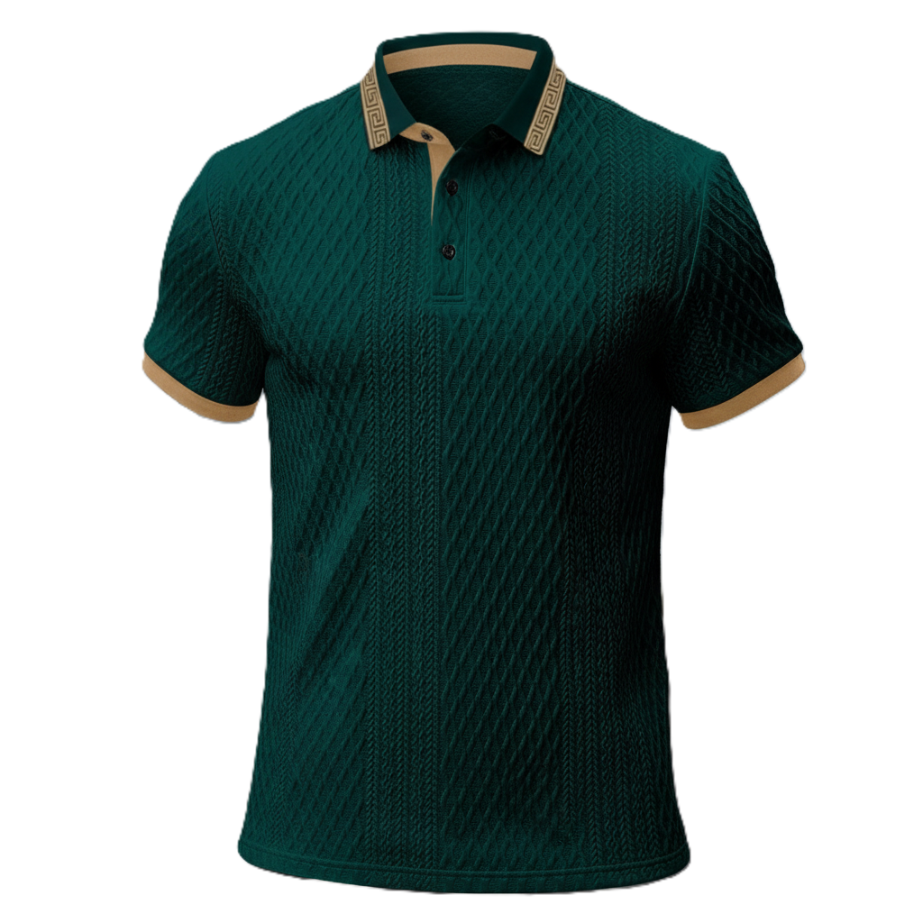 Casual Patch Up Half Placket Polo T Shirt For Men