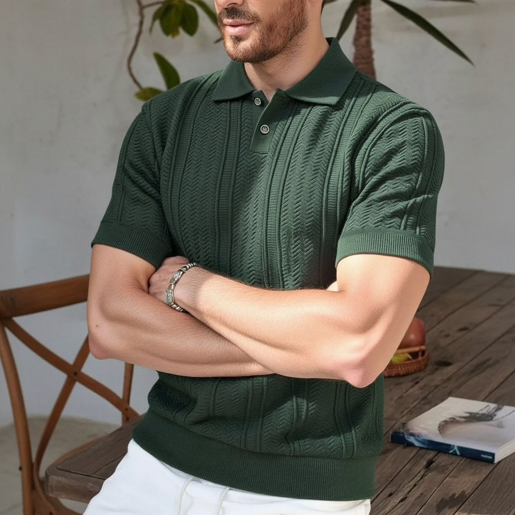 Casual Polo T Shirt With Short Sleeves For Men