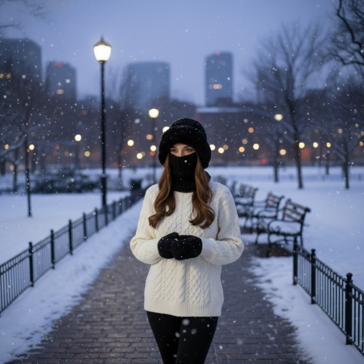 3 In 1 Beanie With Scarf And Mask Set
