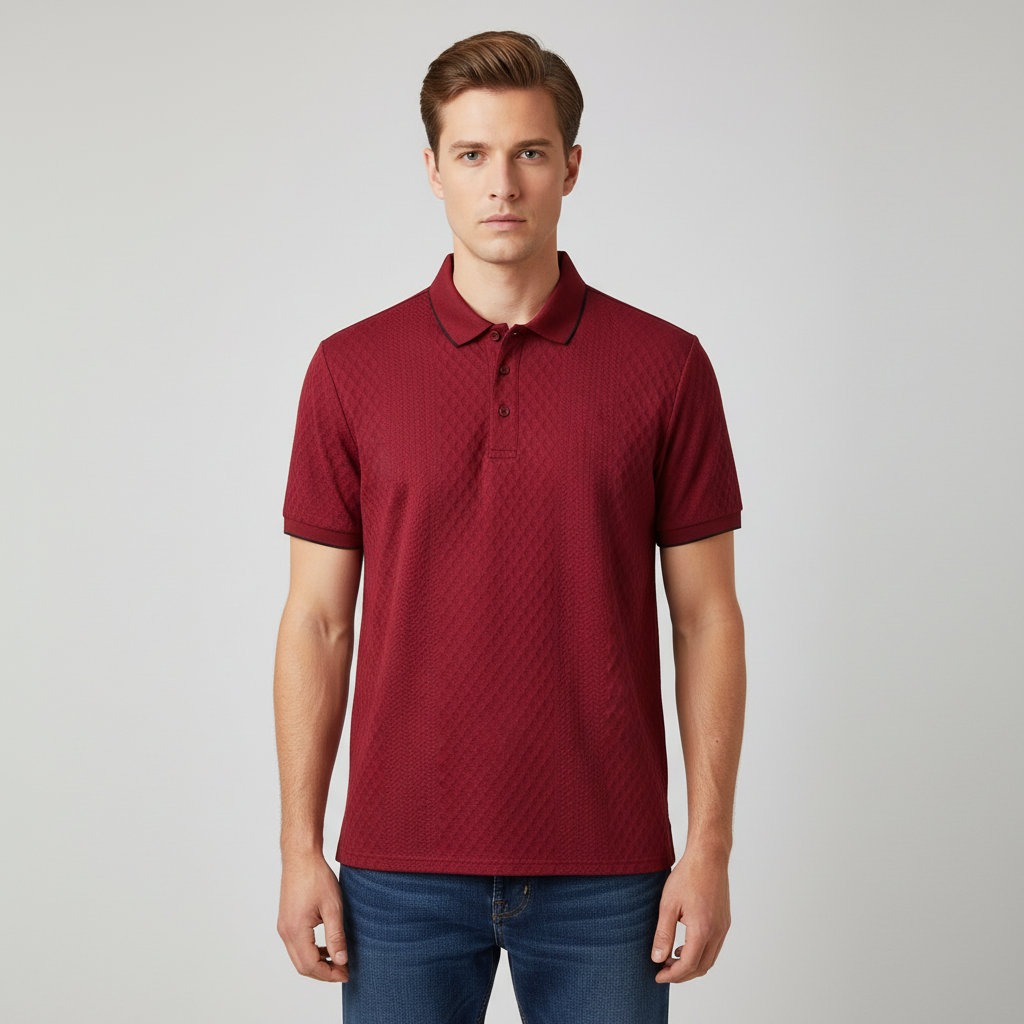 Casual Patch Up Half Placket Polo T Shirt For Men