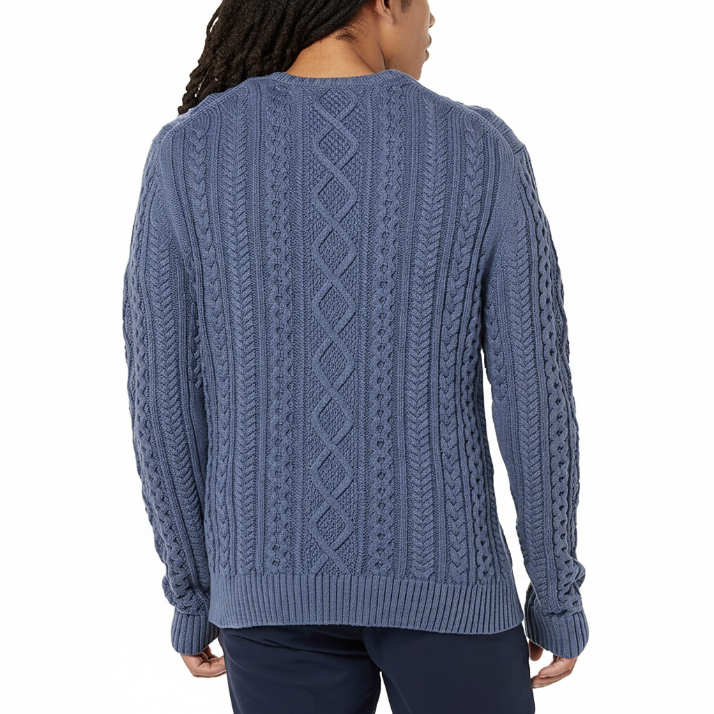 Long Sleeve Cable Knit Pullover Sweater