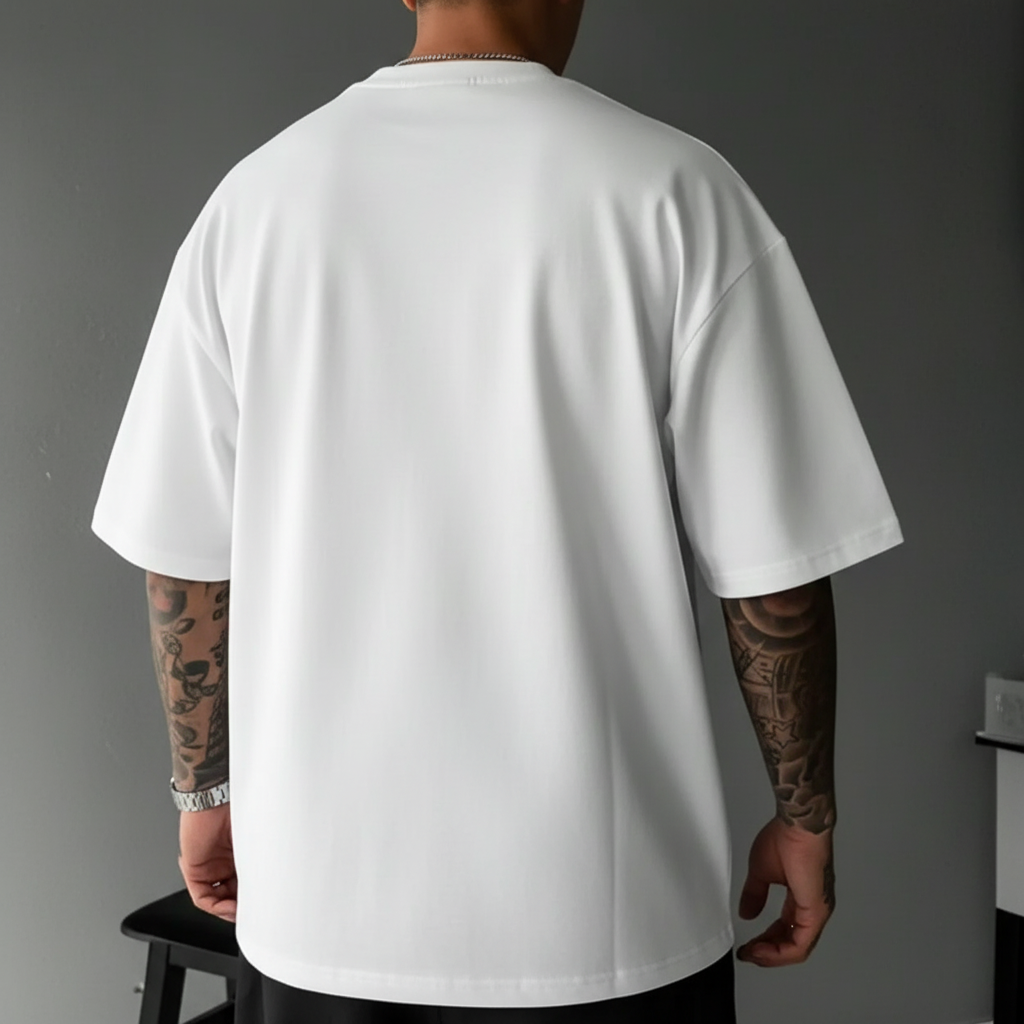 Printed Pattern Round Short Sleeve T Shirt For Men