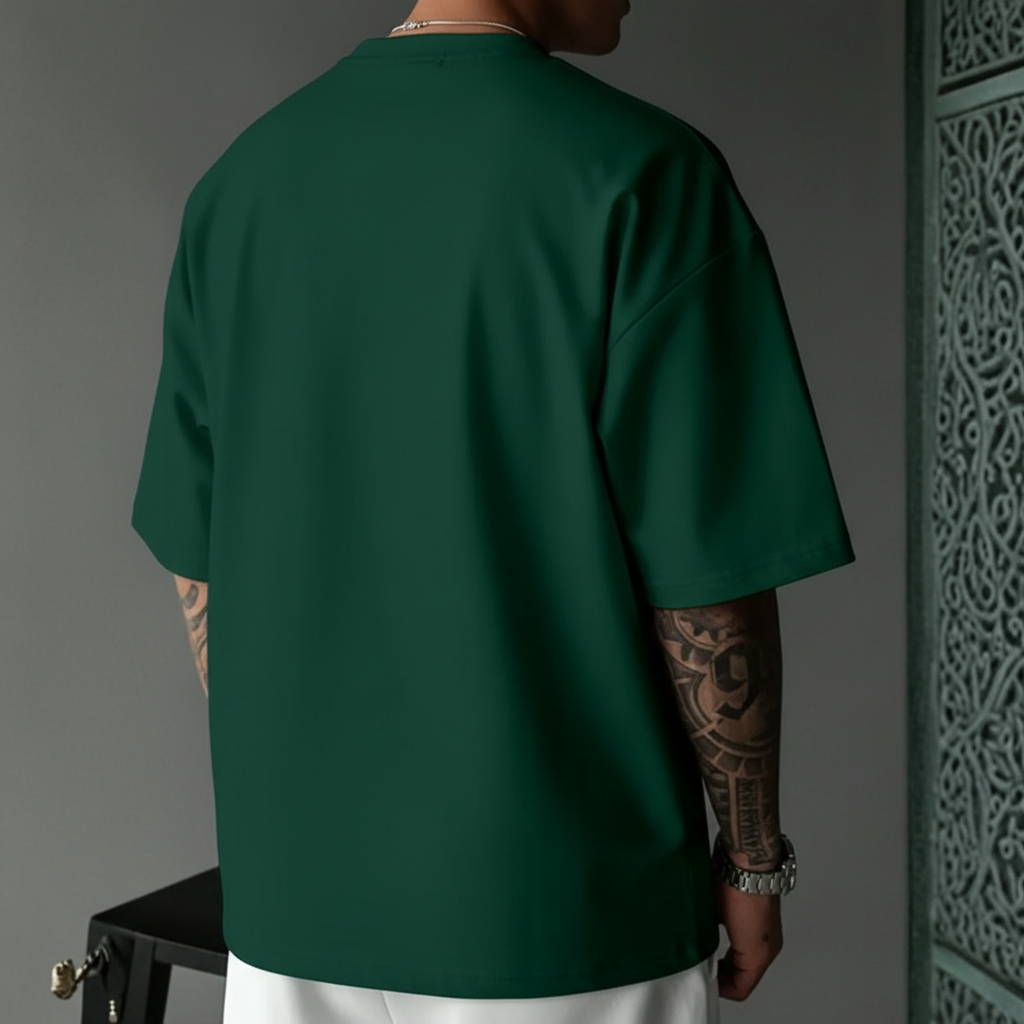 Printed Pattern Round Short Sleeve T Shirt For Men