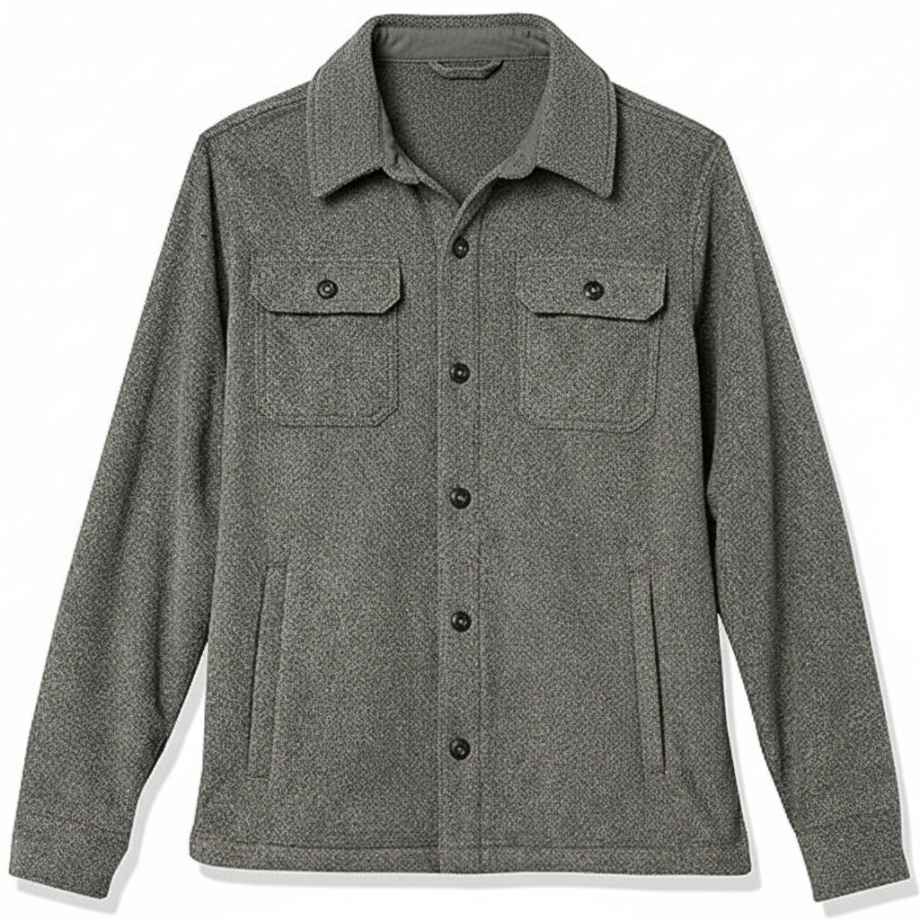 Men's Long Sleeve Polar Fleece Shirt Jacket