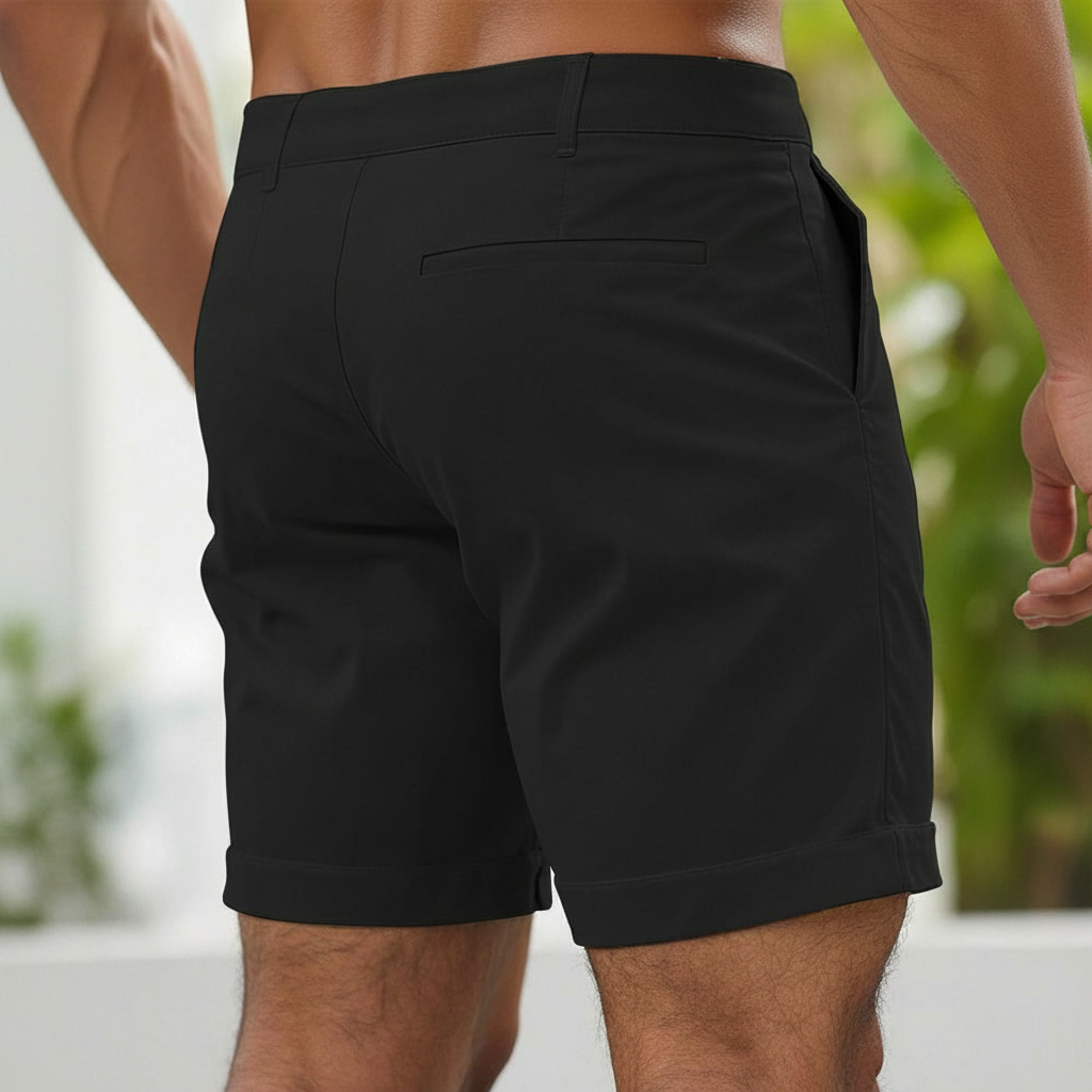 Loose Fit Slant Pocket Linen Shorts For Men