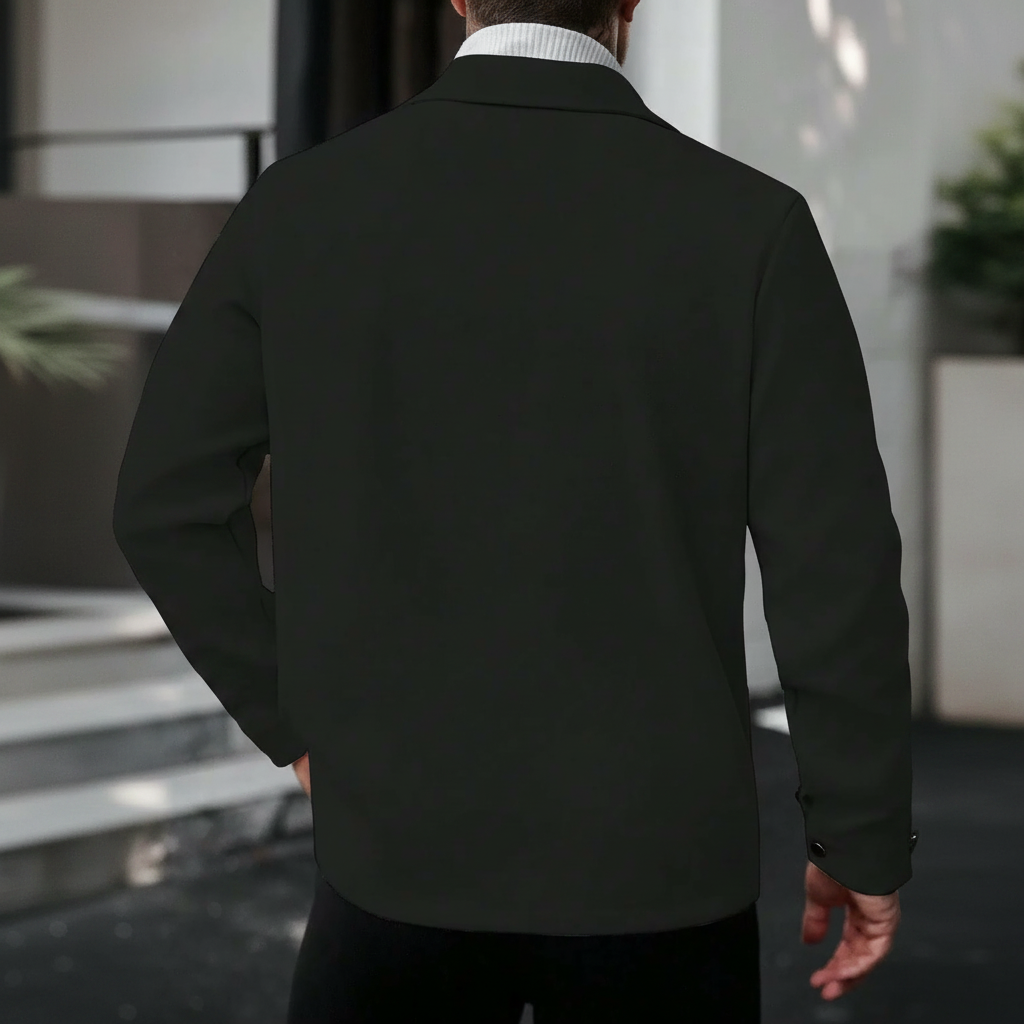 Button Up Casual Overcoat Long Sleeve For Men