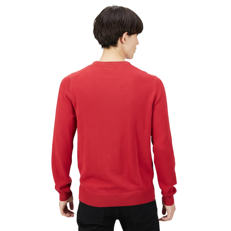 Men's Long-Sleeve Crewneck Sweater, 100% Cotton, Big & Tall Options Available