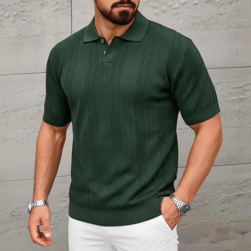 Casual Polo T Shirt With Short Sleeves For Men