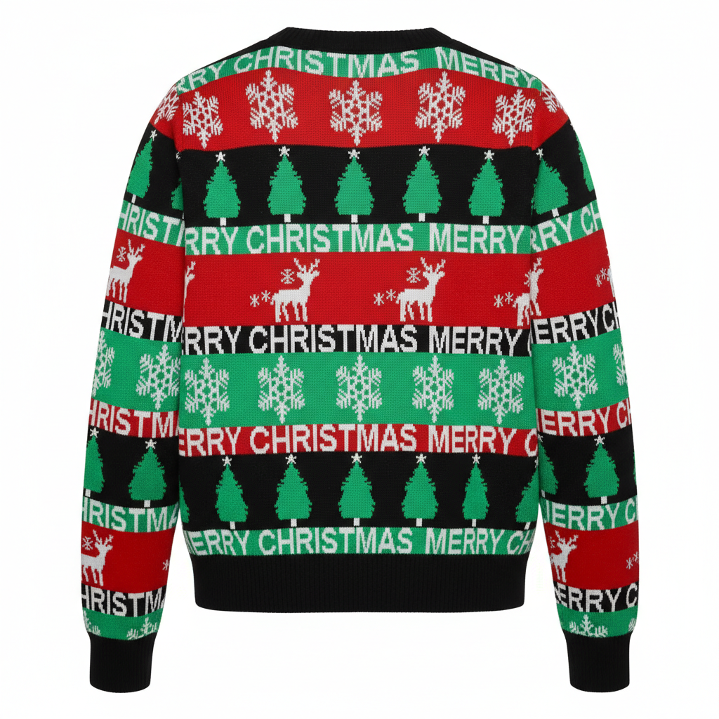 Unisex Ugly Christmas Sweaters Adult Long Sleeve Crewneck Sweaters Funny Top Pullover Xmas Party Family Gatherings