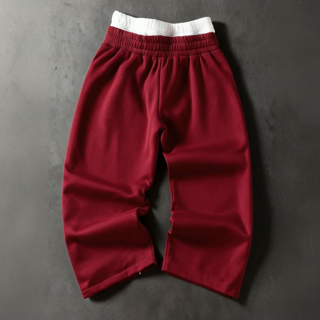 Street Style Wide Pants With Double Zipper And Side Panels