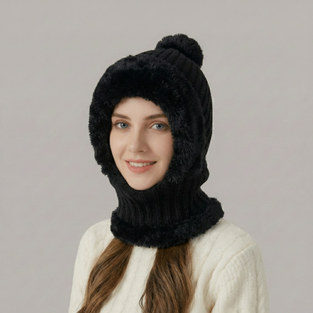 3 In 1 Beanie With Scarf And Mask Set