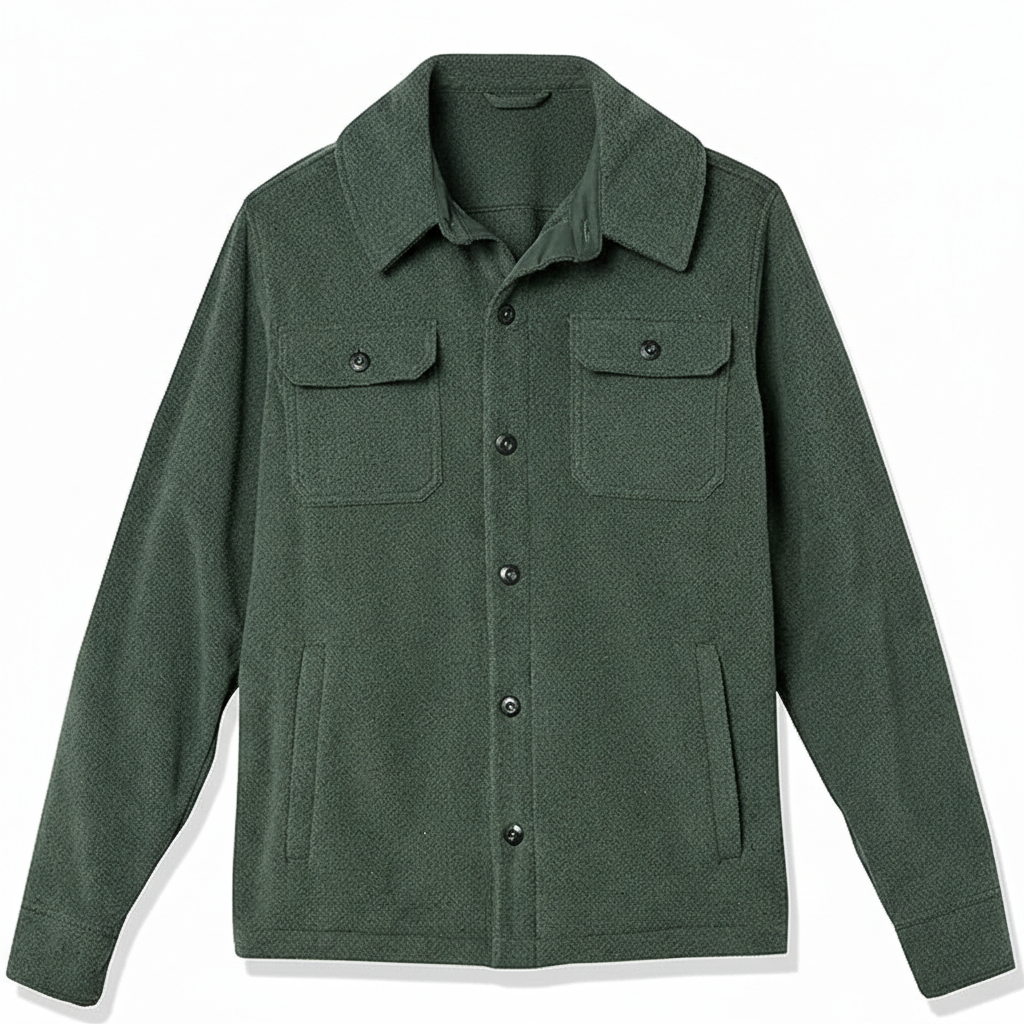 Men's Long Sleeve Polar Fleece Shirt Jacket