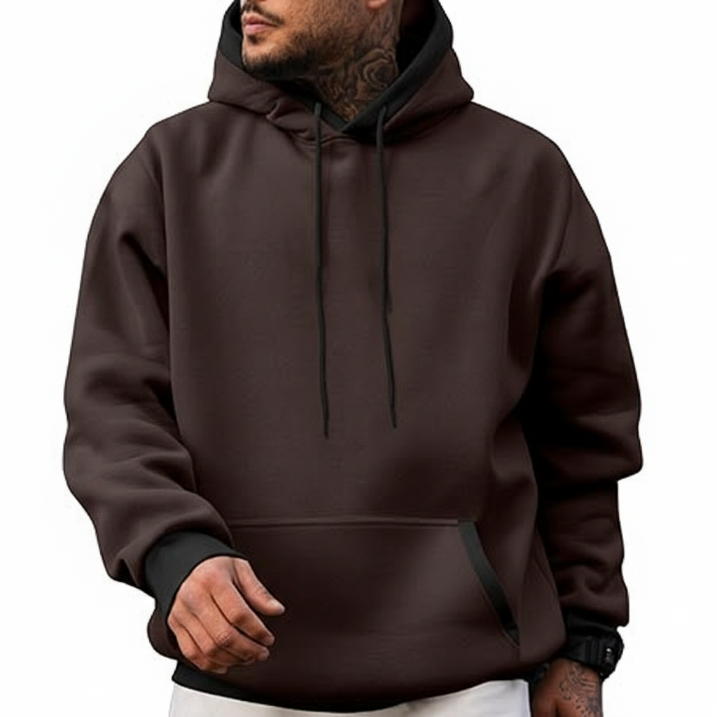 Men's Cotton Casual Hoodie With Drawstring