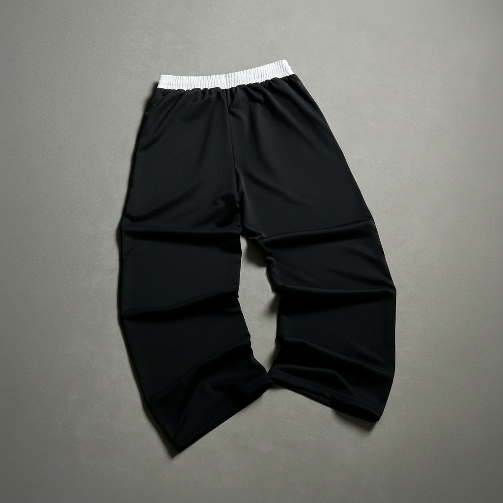 Street Style Wide Pants With Double Zipper And Side Panels