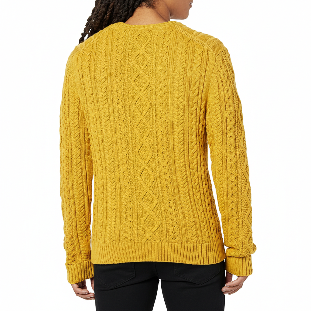 Long Sleeve Cable Knit Pullover Sweater
