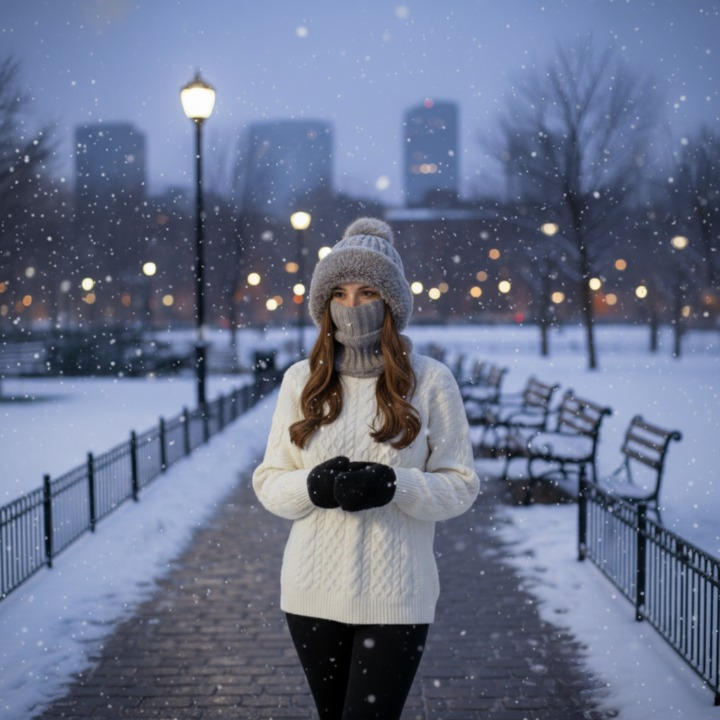 3 In 1 Beanie With Scarf And Mask Set