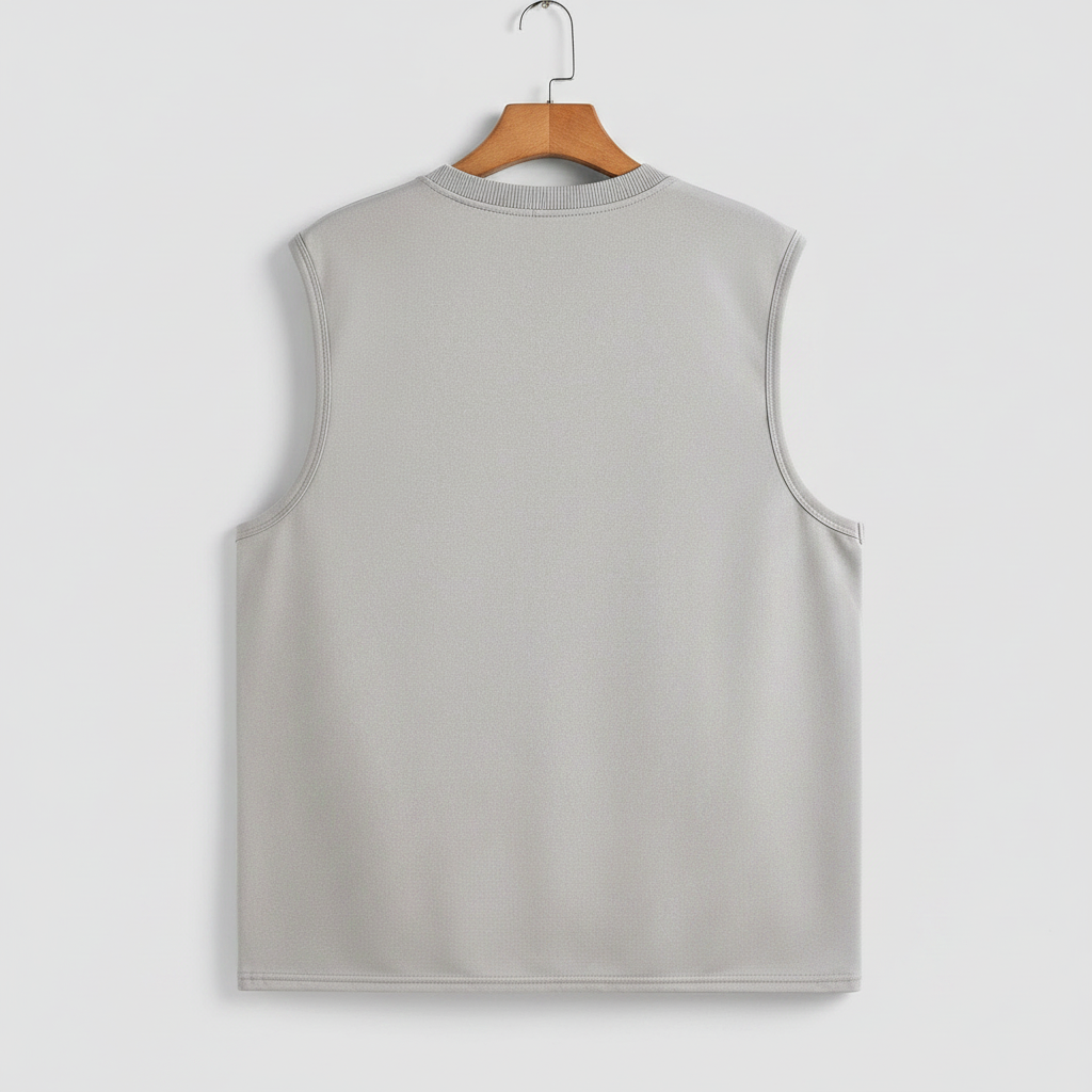 Solid Color Regular Fit Wide Strap Tank Top For Men