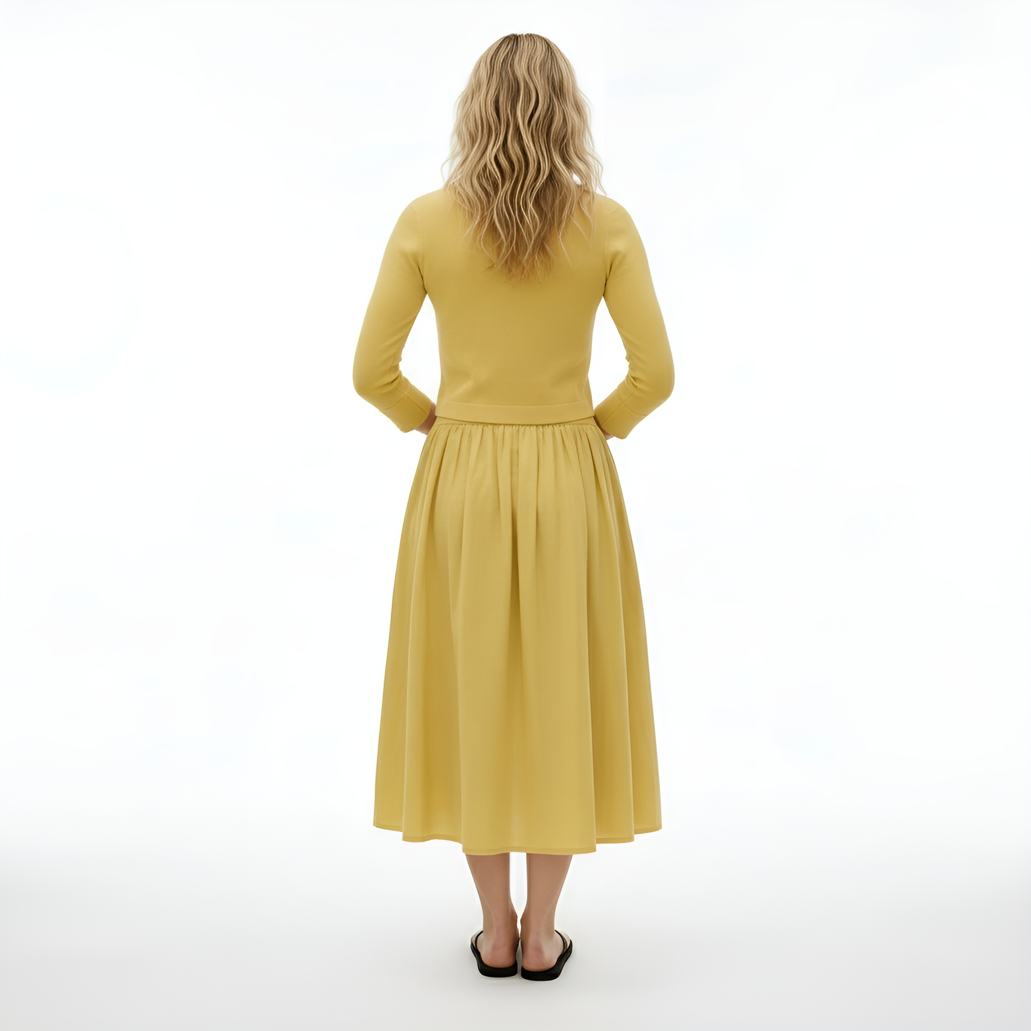 Two Piece Lounge Set With Ribbed Button Down Cardigan For Women