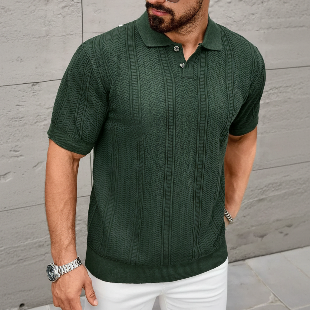 Casual Polo T Shirt With Short Sleeves For Men