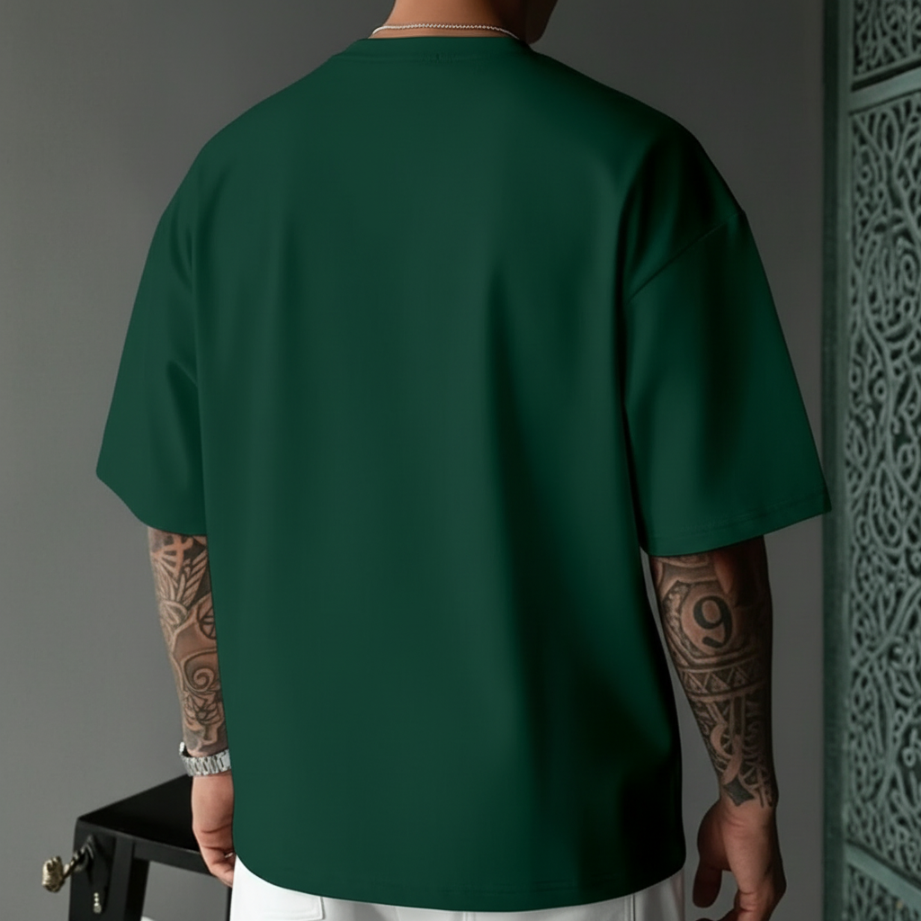 Printed Pattern Round Short Sleeve T Shirt For Men