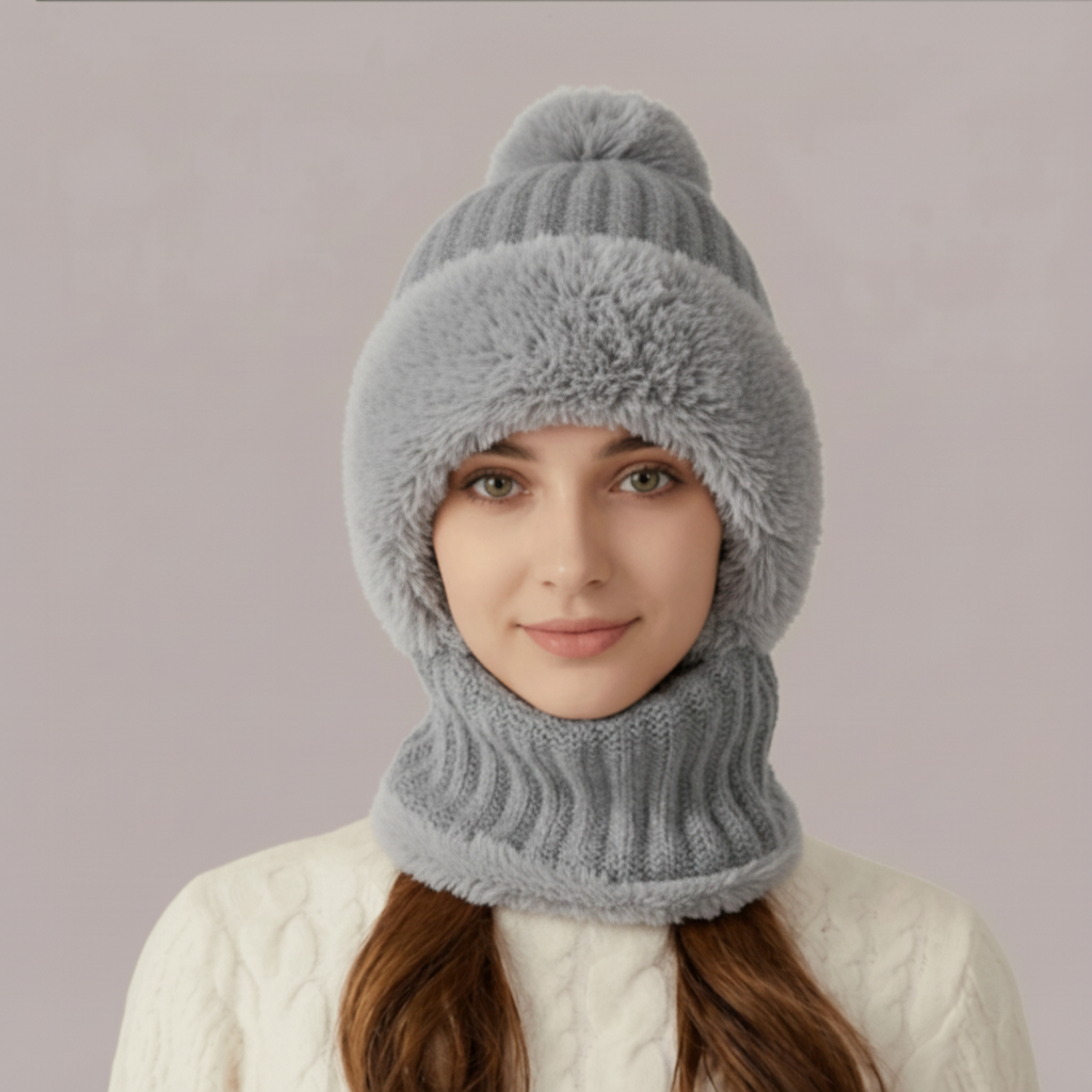 3 In 1 Beanie With Scarf And Mask Set