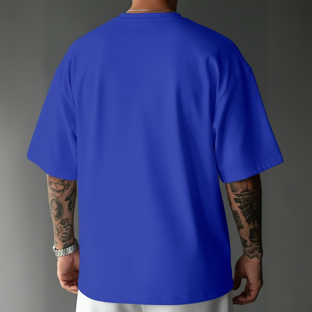 Printed Pattern Round Short Sleeve T Shirt For Men