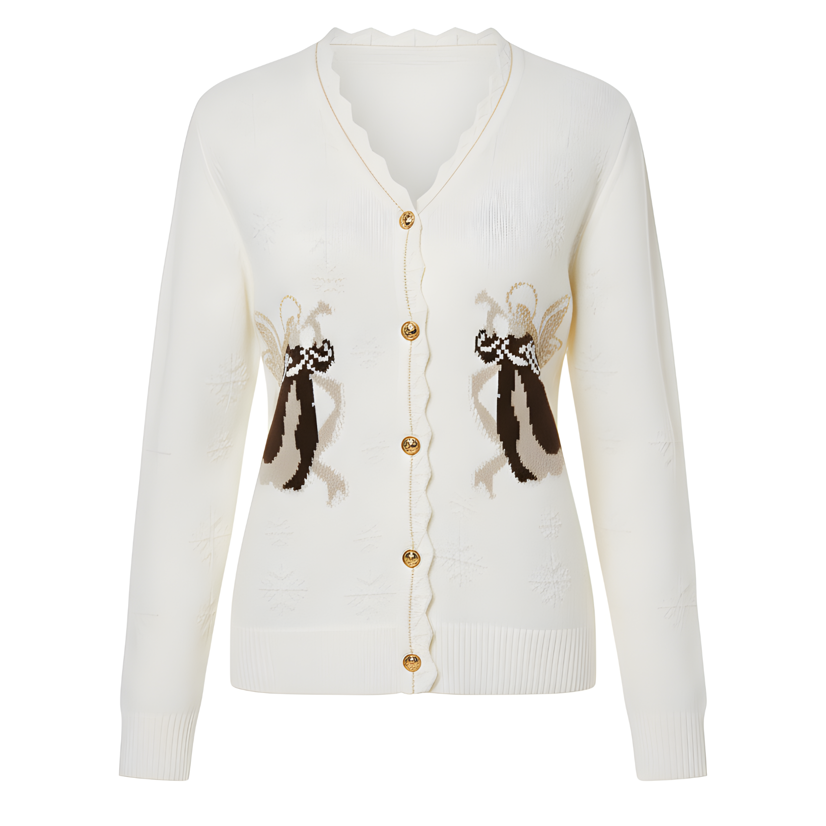 Women Zipper Knitted Christmas Ugly Sweater