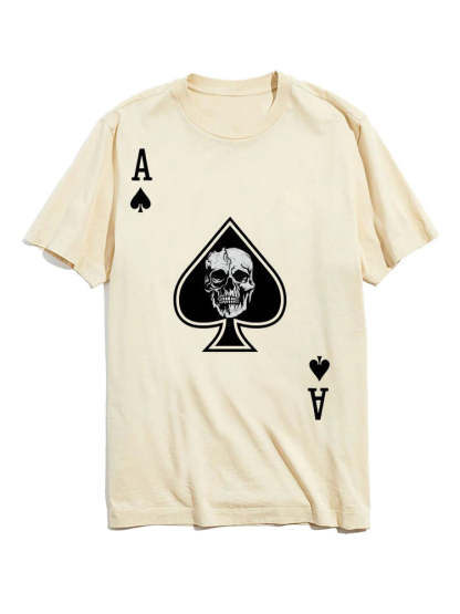 Ace Of Spades Poker Graphic T-Shirts-Vacay Outfit