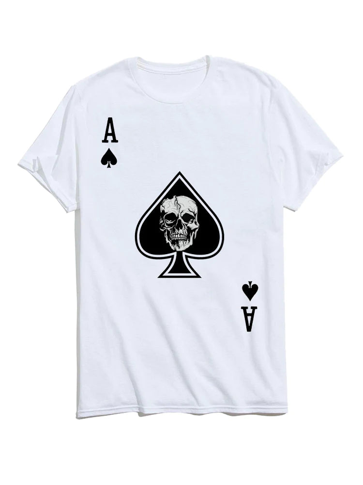 Ace Of Spades Poker Graphic T-Shirts-Vacay Outfit