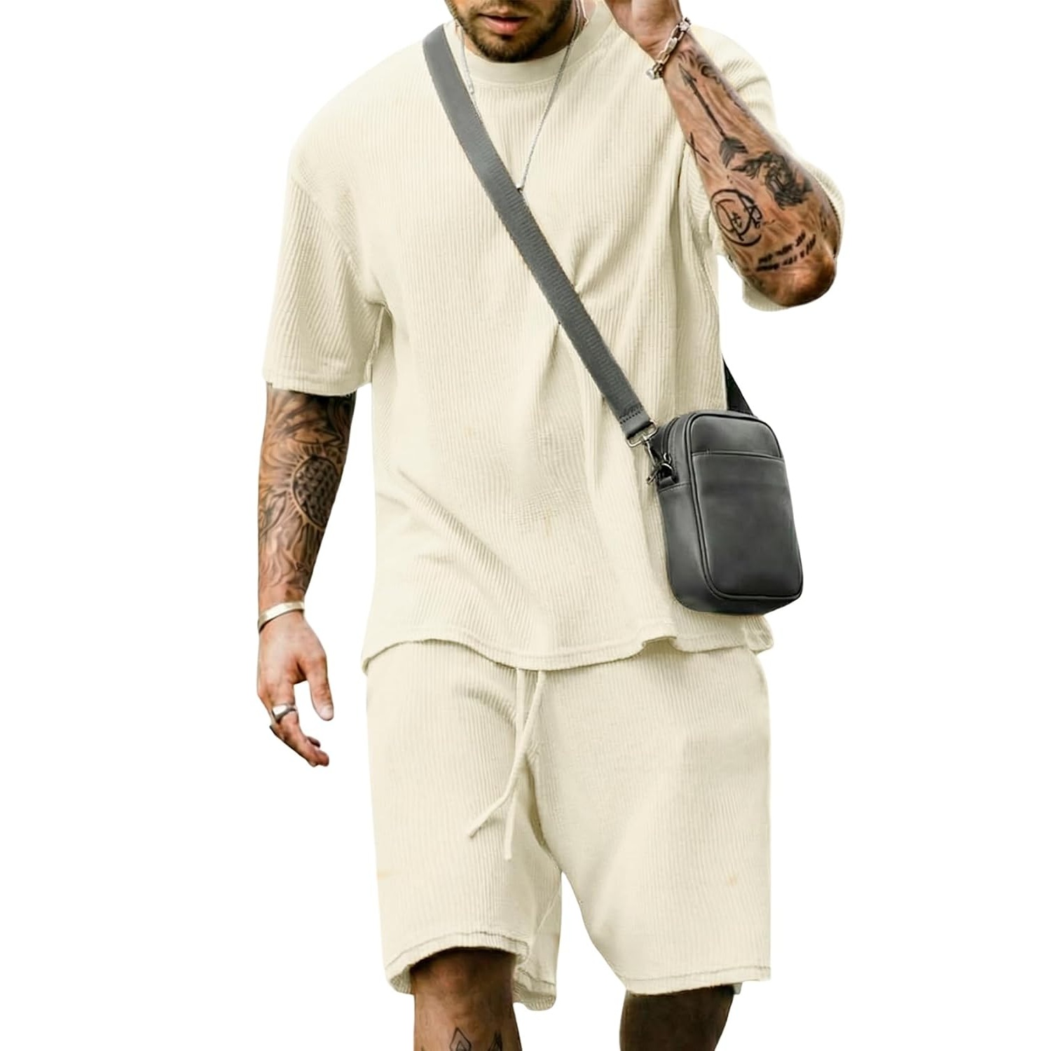 Casual Oversized Shirt And Short Set For Men