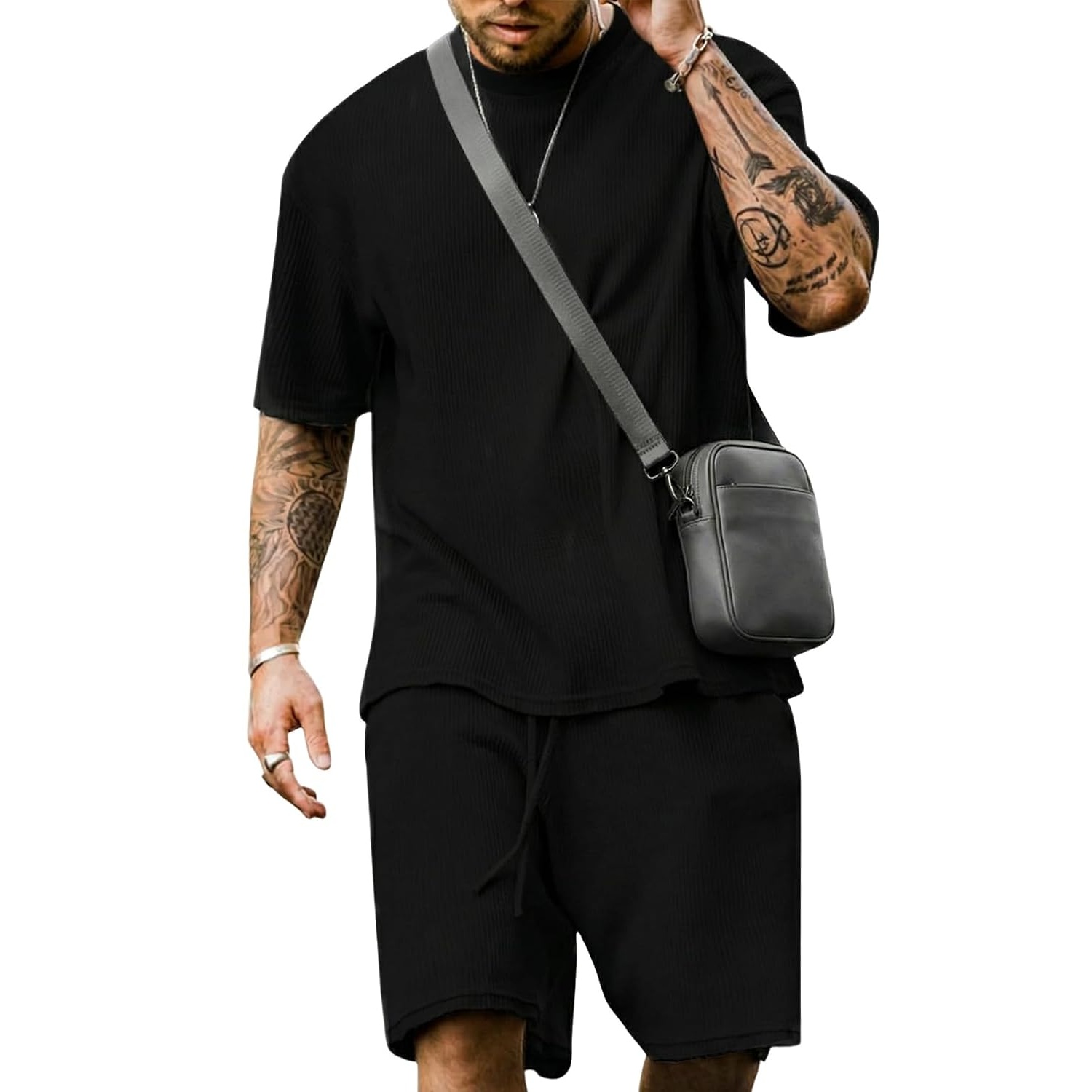 Casual Oversized Shirt And Short Set For Men
