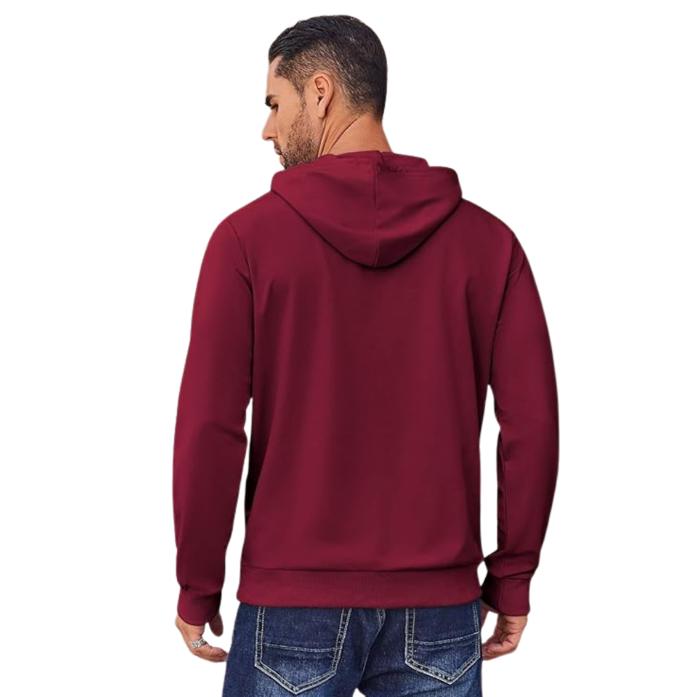 Men’s Casual Pullover Hoodie Long Sleeve Sweatshirt with Pocket