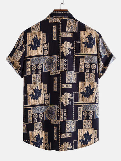Abstract Print Shirt-Vacay Outfit