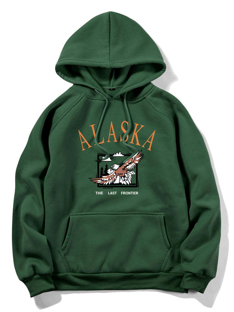 Alaska Eagle Print Hoodie-Vacay Outfit