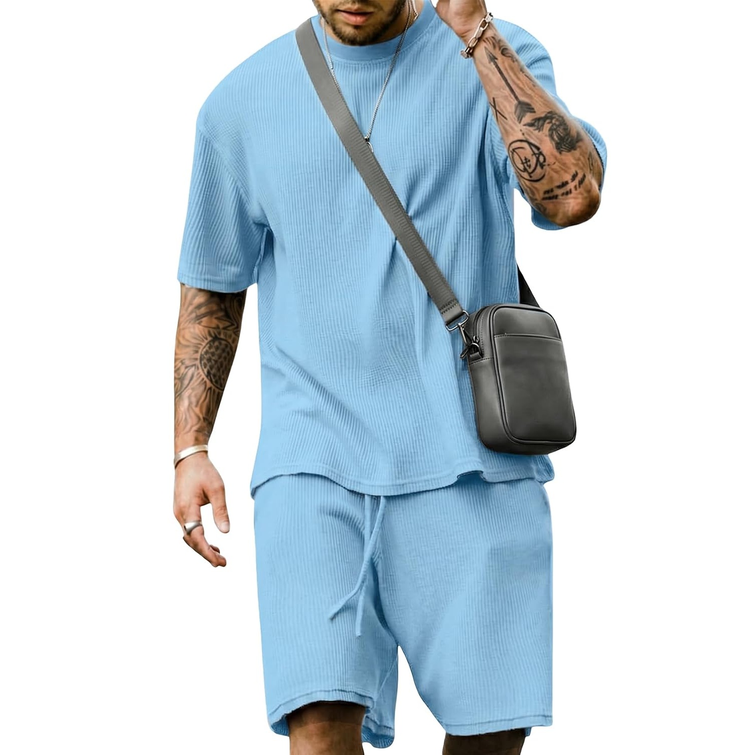 Casual Oversized Shirt And Short Set For Men