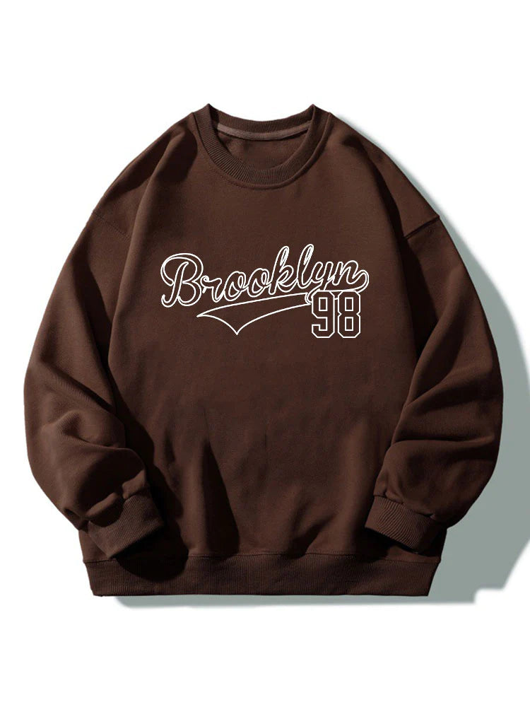 Brooklyn 98 Print Relaxed Sweatshirt-Vacay Outfit