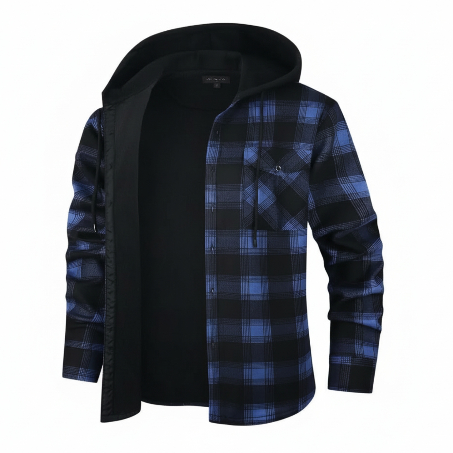 Thermal Flannel Plaid Winter Jacket With Pockets For Men