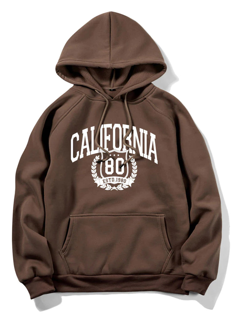 California Print Hoodie-Vacay Outfit