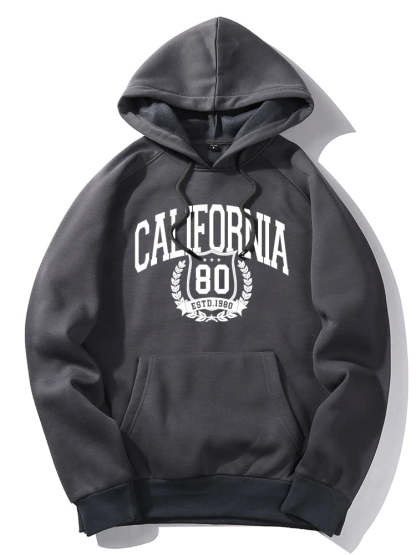 California Print Hoodie-Vacay Outfit