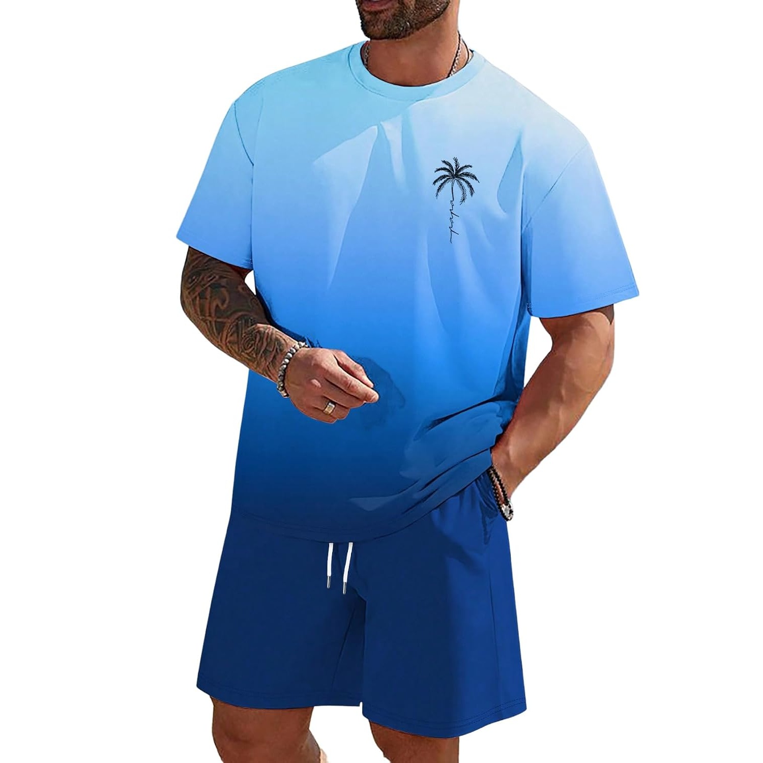 Beach Short And Tshirt Set For Men