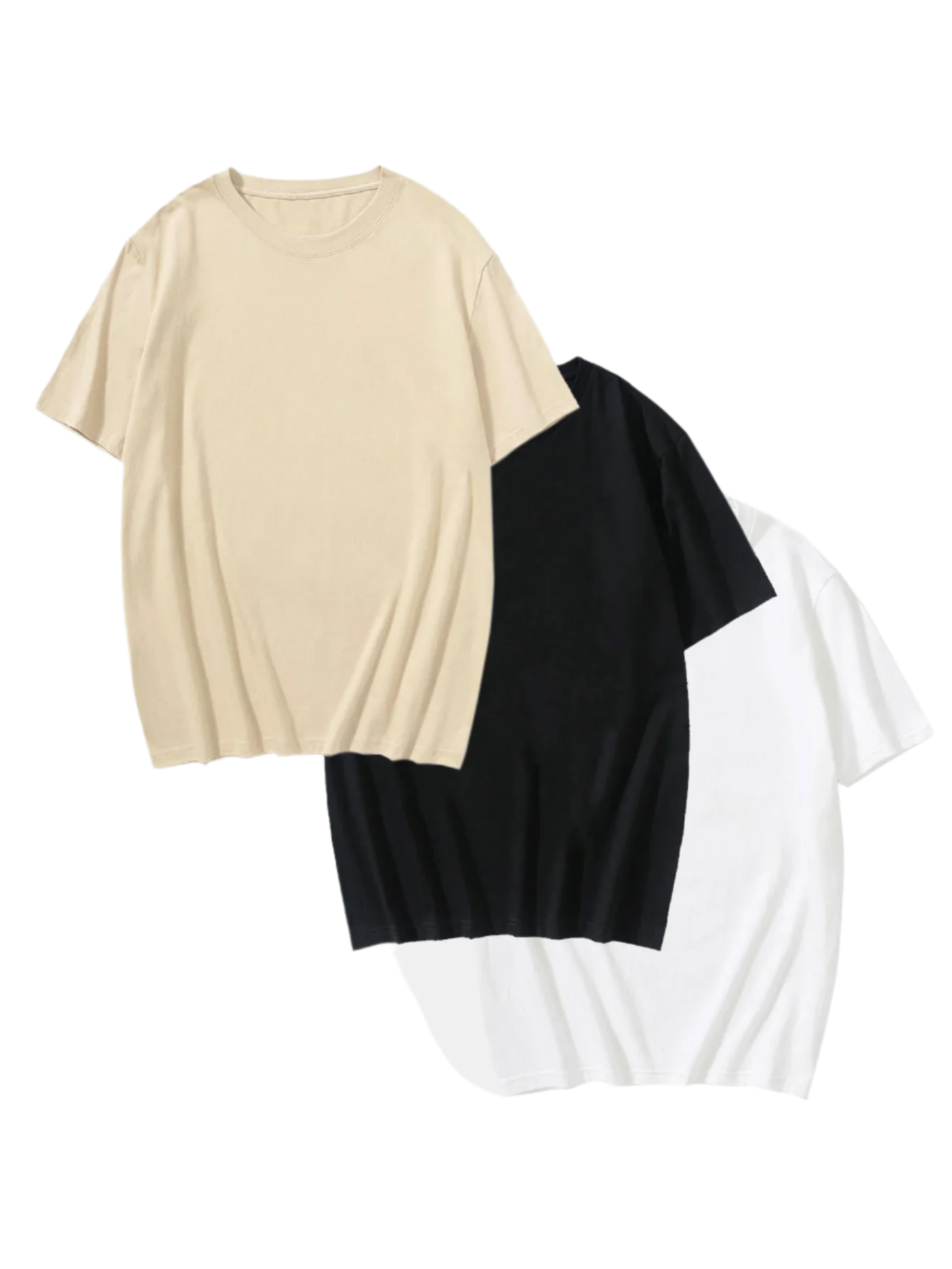 3 Pieces Basic T-Shirt-Vacay Outfit