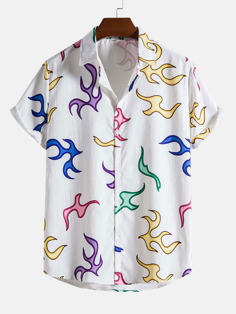 Abstract Print Shirt-Vacay Outfit