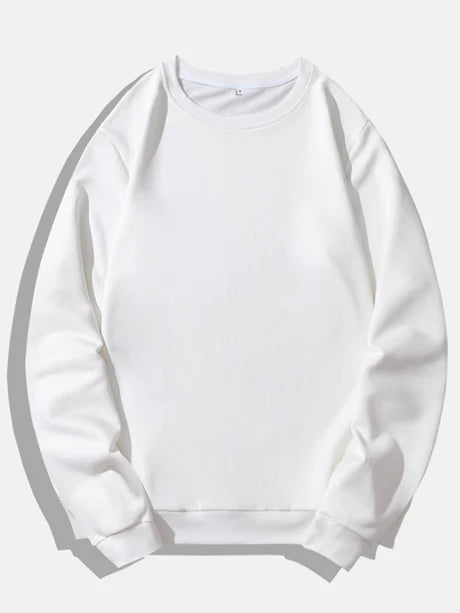 Crew Neck Solid Color Sweatshirts-Vacay Outfit