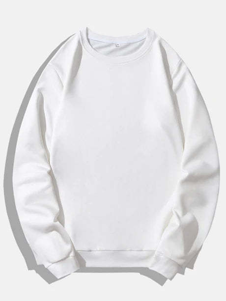 Crew Neck Solid Color Sweatshirts-Vacay Outfit