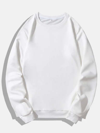 Crew Neck Solid Color Sweatshirts-Vacay Outfit