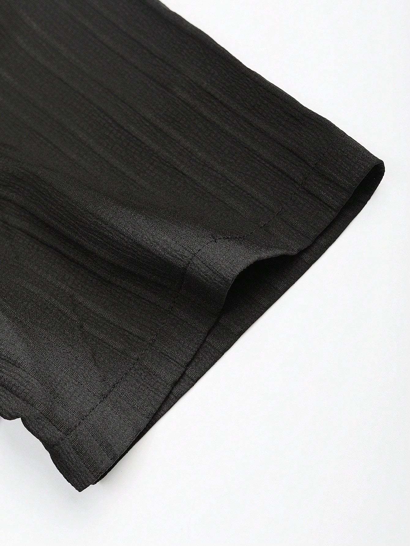 Solid Colored Button Up Shirt And Pants Without Tee-Vacay Outfit