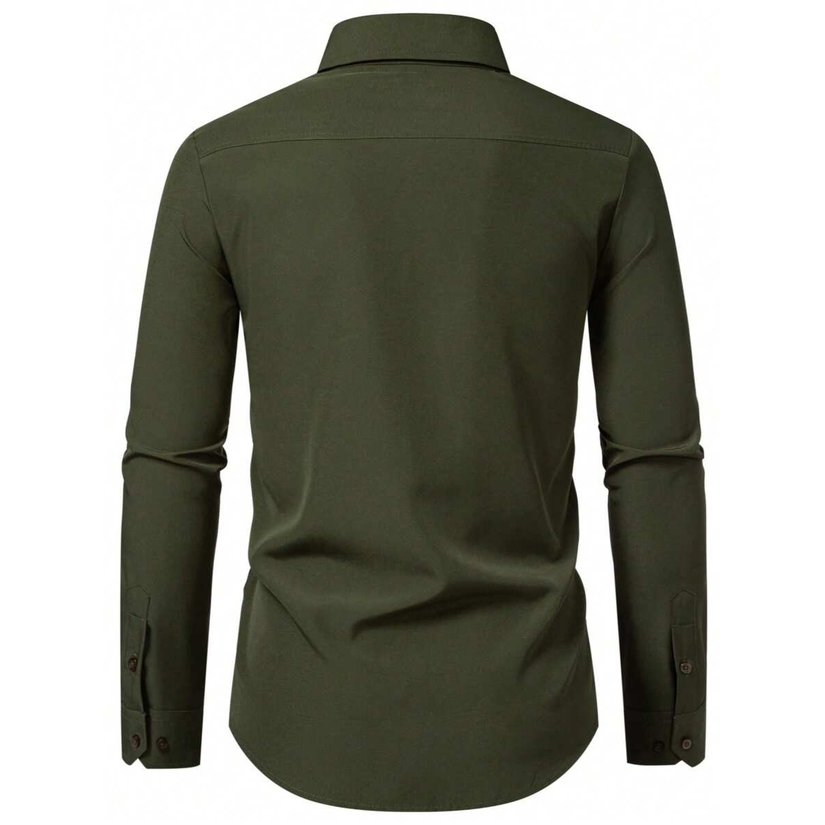 Casual Solid Formal Long Sleeve Dress For Men