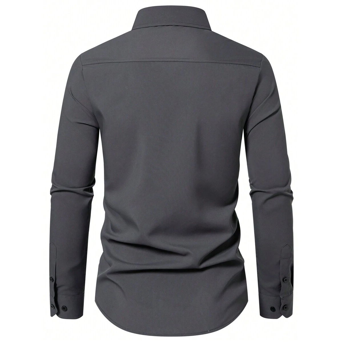 Solid Colored Front Pocket Long Sleeve Shirt