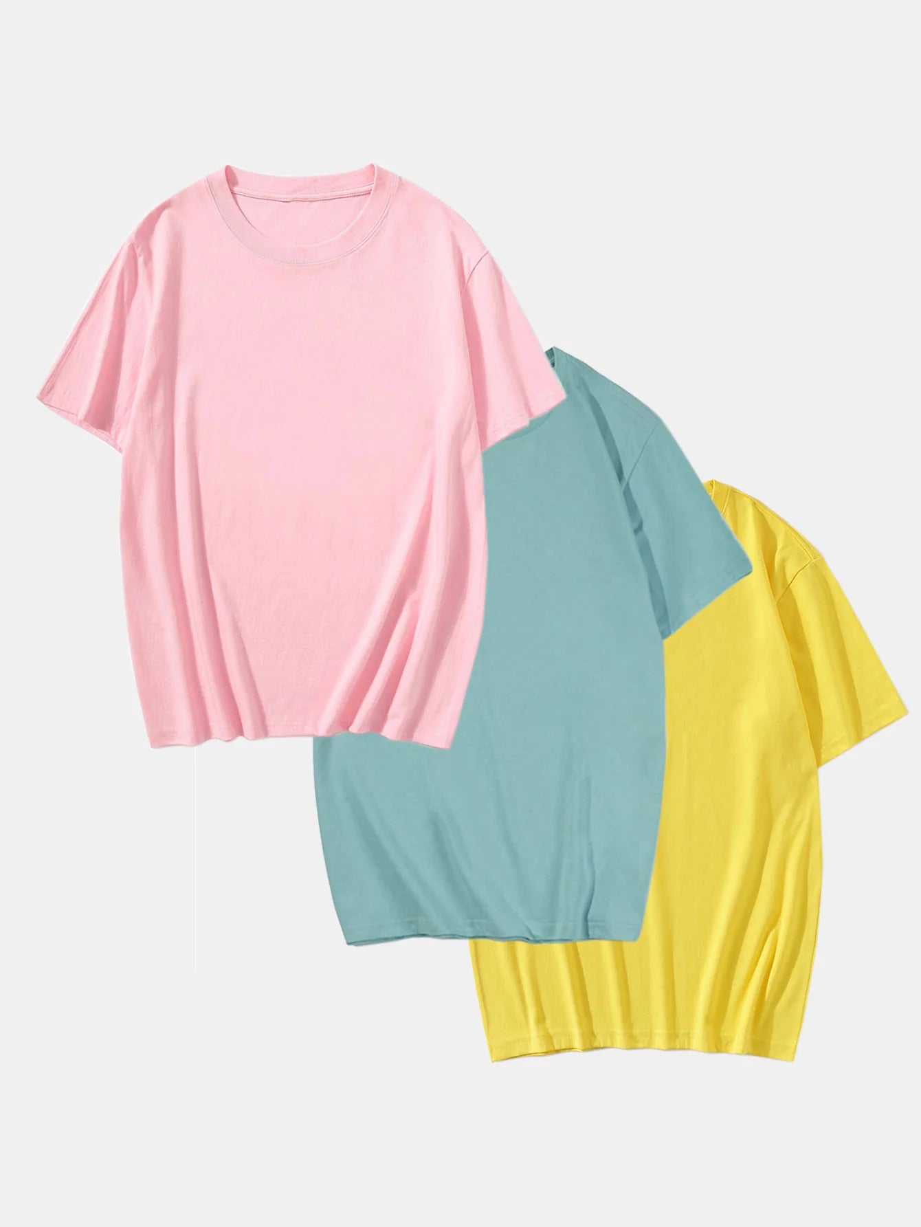 3 Pieces Basic T-Shirt-Vacay Outfit