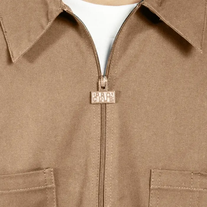 Heavyweight Half Zip Short Sleeve Work Shirt with Dual Pockets for Men